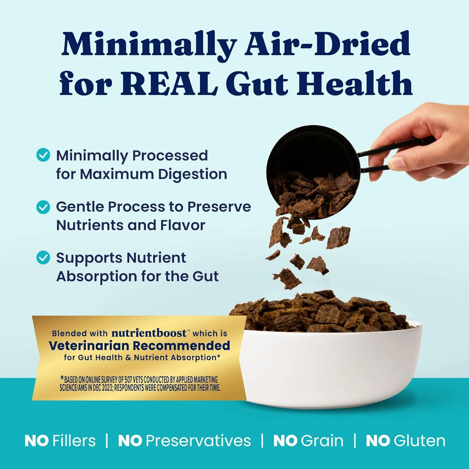 Solid Gold Air Dried Dog Food Toppers for Picky Eaters - Healthy Dog Treats Made with Real Beef to Serve as Meal Topper or Dog Treat - Supports Muscle Growth, Immunity, and Healthy Digestion - 1 LB