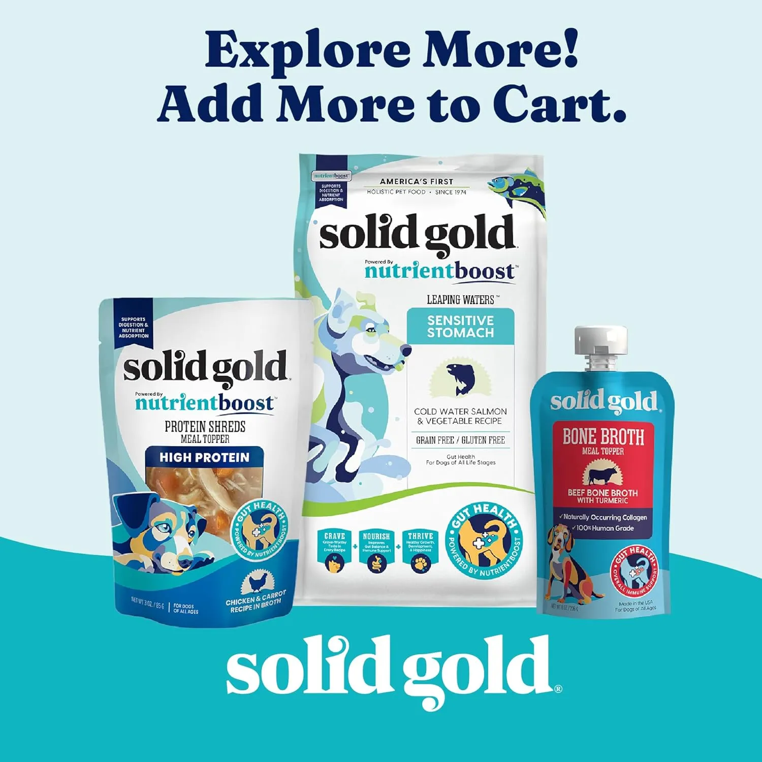 Solid Gold Air Dried Dog Food Toppers for Picky Eaters - Healthy Dog Treats Made with Real Beef to Serve as Meal Topper or Dog Treat - Supports Muscle Growth, Immunity, and Healthy Digestion - 1 LB