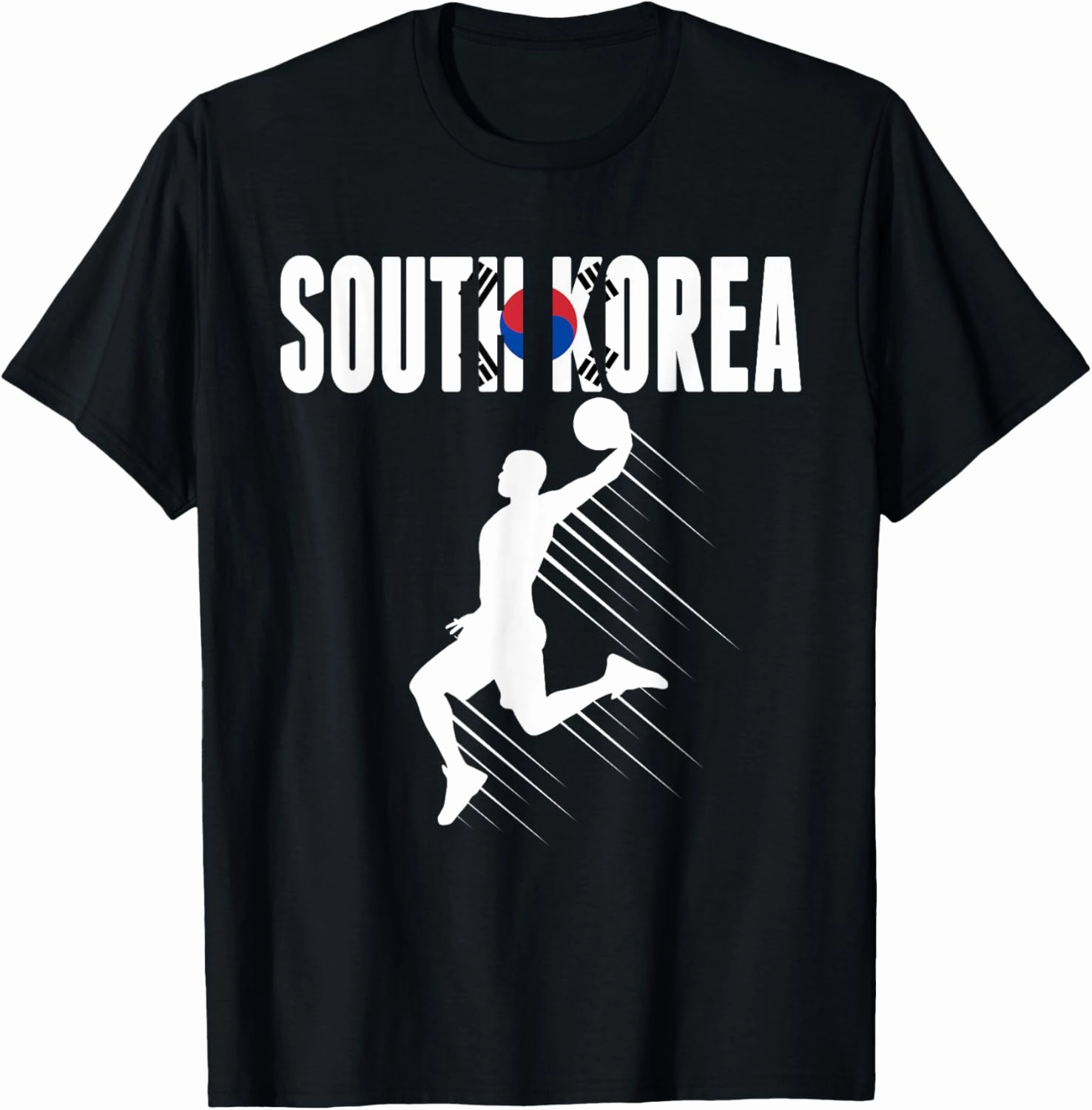South Korea Basketball Fans Jersey - Korean Flag Slam Dunk T-Shirt