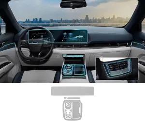 SPANN Car Interior Central Console Gear Panel Navigation Screen TPU Protective Film,Fit For Ford Territory 2024 2025 Equator Sport