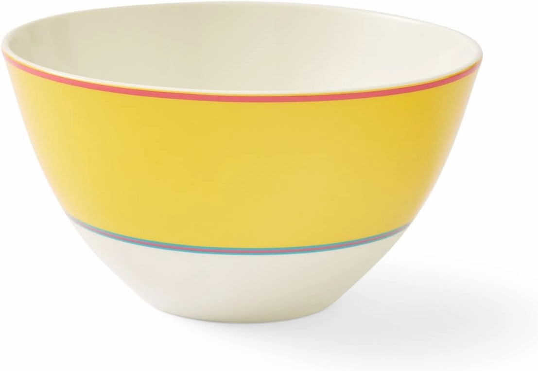 Spode Kit Kemp Bowl | 6” Calypso Yellow Bowl | Set of 4 | Made from Porcelain | Dishwasher and Microwave Safe | Vibrant Dinnerware Ideal for Summer