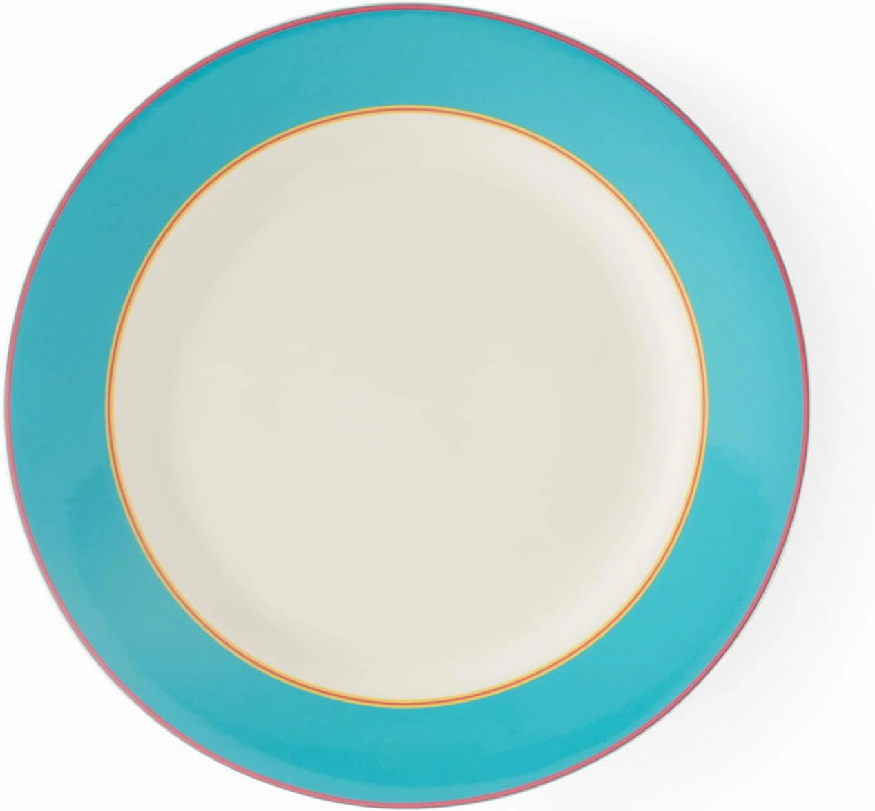 Spode Kit Kemp Dinner Plate | 11.5” Calypso Turquoise Platter | Set of 4 | Made from Porcelain | Dishwasher and Microwave Safe | Vibrant Dinnerware Ideal for Summer
