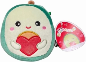 Squishmallows Official Kellytoy 4.5 Inch Soft Plush Squishy Toy Animals (Austin Avocado (Valentine Squad))