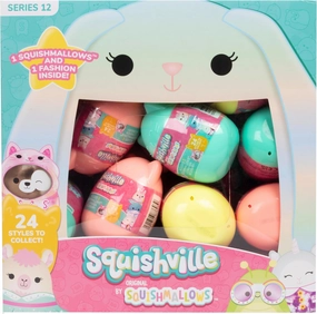 Squishmallows Squishville Series 12 Mini Mystery Plush (24 Pack) Value Pack Official Jazwares Plush - Collectible Soft & Squishy Blind Capsules - Styles May Vary - Gift for Boys, Girls & Kids
