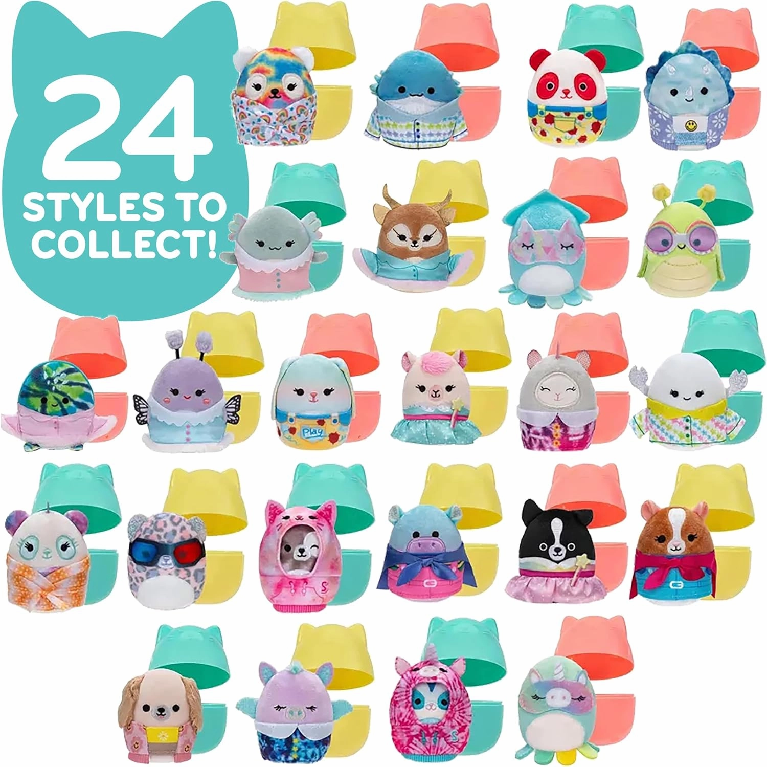 Squishmallows Squishville Series 12 Mini Mystery Plush (24 Pack) Value Pack Official Jazwares Plush - Collectible Soft & Squishy Blind Capsules - Styles May Vary - Gift for Boys, Girls & Kids