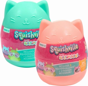 Squishmallows Squishville Series 12 Mini Mystery Plush (2 Pack) Official Jazwares Plush - Collectible Soft & Squishy Easter Eggs Blind Capsules - Styles May Vary - Gift for Boys, Girls & Kids