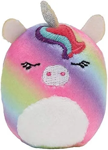 Squishville by Squishmallow Mini Plush Rainbow Dream Squad, Six 2” Rainbow Animals, Irresistibly Soft Colorful Plush, Mini Cat, Llama, and Panda Squishmallows