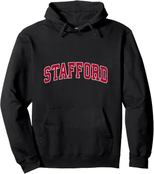 Stafford Texas TX Vintage Sports Design Red Design Pullover Hoodie
