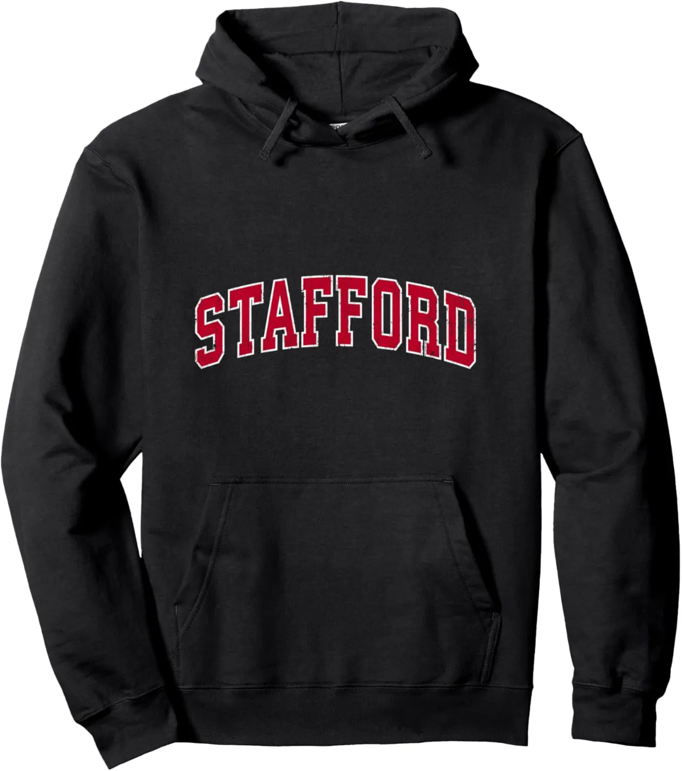 Stafford Texas TX Vintage Sports Design Red Design Pullover Hoodie