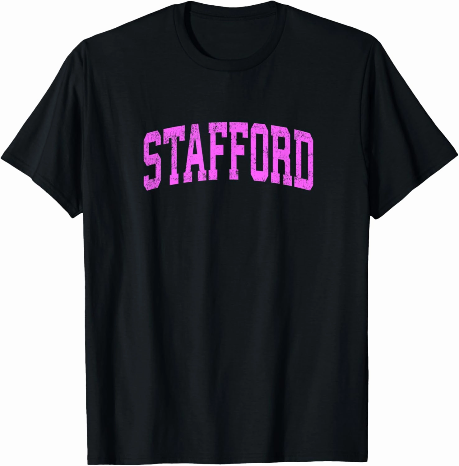 Stafford New Jersey NJ Vintage Athletic Sports Pink Design T-Shirt