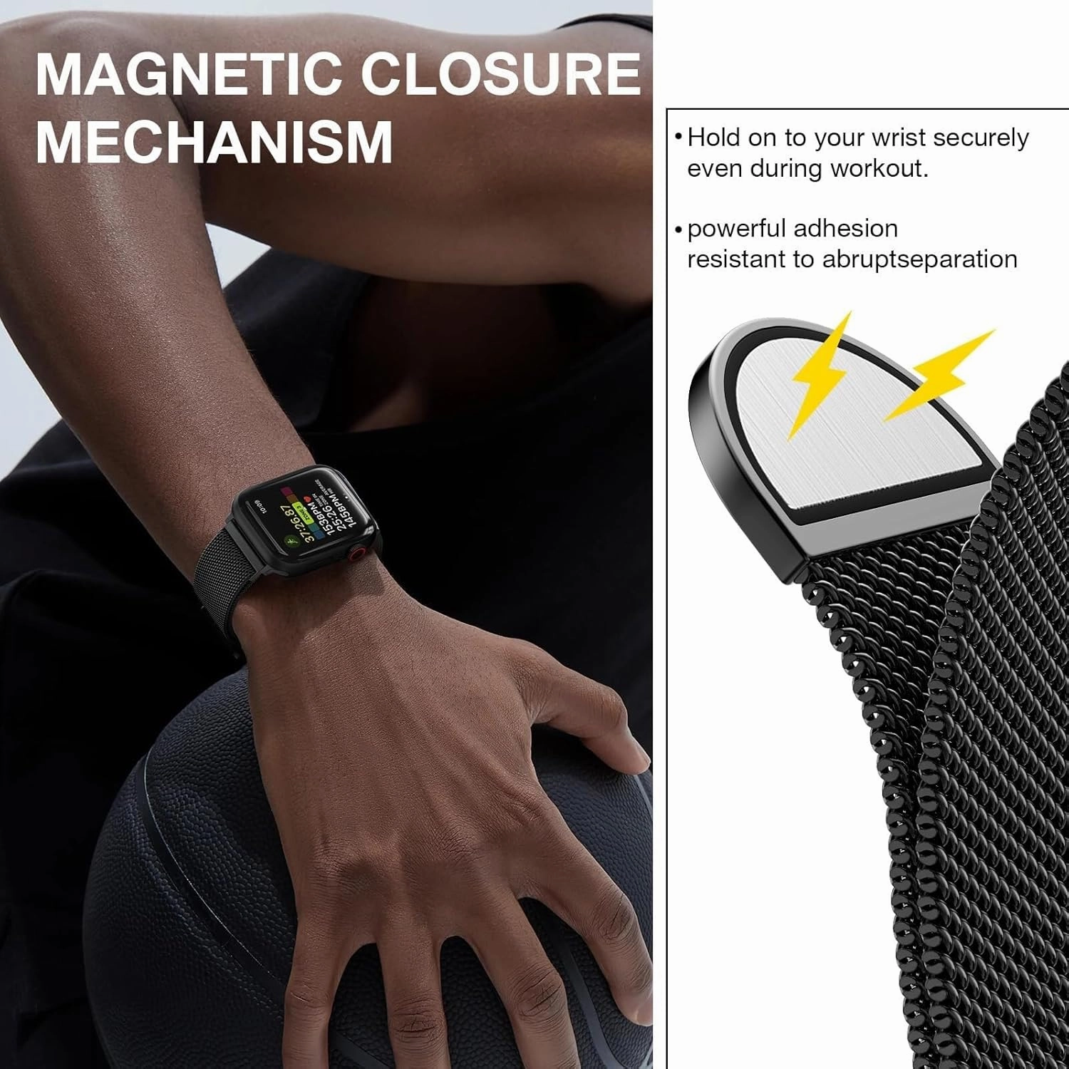 Stainless Steel Milanese Loop For Apple Watch Band 42/44/45/49/38/40/41mm Men And Women, Mesh Loop Magnetic Clasp Replacement For IWatch Bands Ultra Series 9 8 7 SE 6 5 4 3 2 1