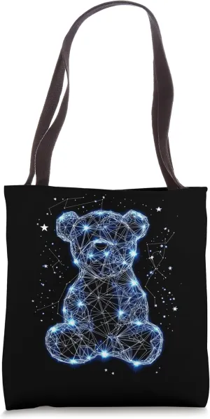 Starry Sky Bear Illuminated Constellation Tote Bag