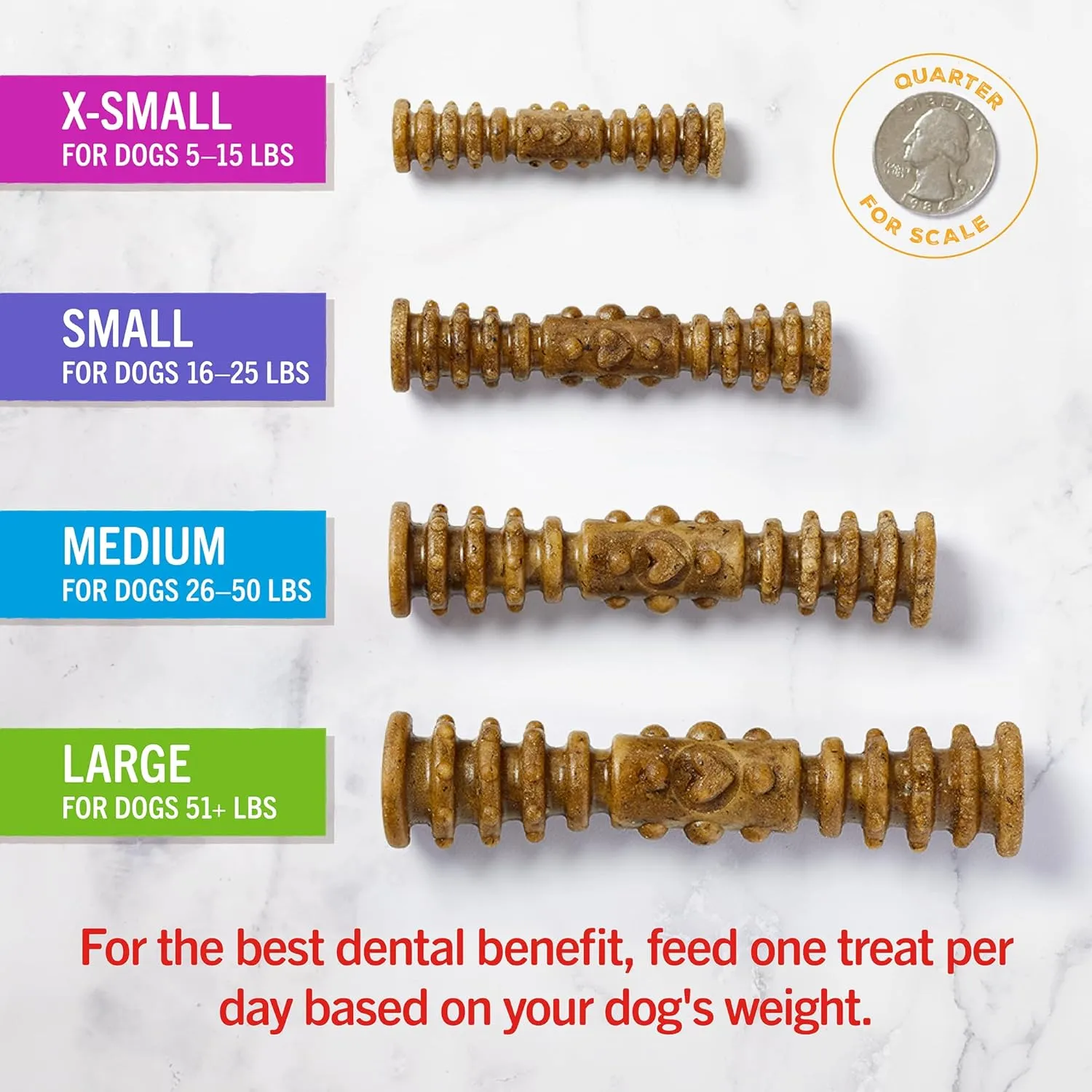 Stella & Chewy's Dental Delights with Freeze-Dried Chicken - Small Dental Treats for Dogs, 10.5 Ounce Bag