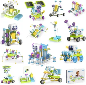 STEM Robotics Toys for Kids Toddler Age 6  - 36  Robot Models Building Block Projects with Solar Power Sensors Gears - Education & Learning Science Engineering Kit Toys Gifts for Boys Girls
