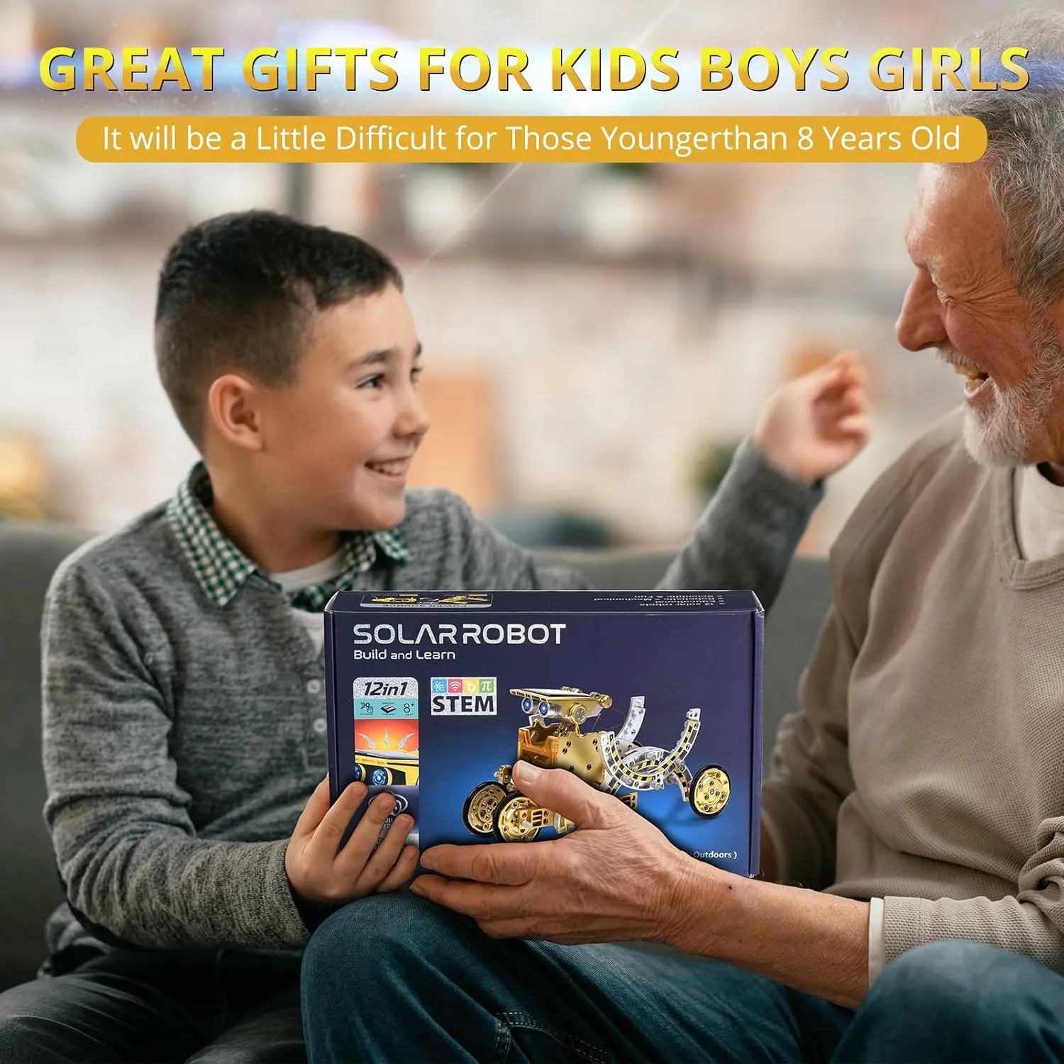 STEM Toys for Kids Age 8-13, 12-in-1 Solar Robot Building Science Kits for Boys Girls Teen Age 9 10 11 12, Engineering Christmas Birthday Gifts for 8  Year Old Boys