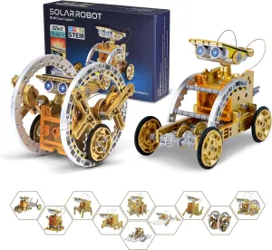 STEM Toys for Kids Age 8-13, 12-in-1 Solar Robot Building Science Kits for Boys Girls Teen Age 9 10 11 12, Engineering Christmas Birthday Gifts for 8  Year Old Boys