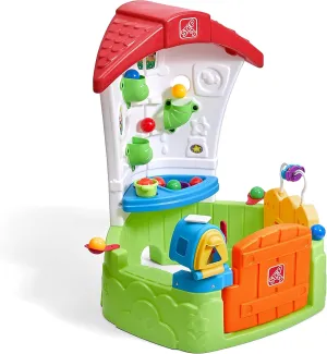 Step2 Toddler Corner House, Kids Playhouse, Indoor/Outdoor Playset, Play Gym with Kitchenette, Includes 15 Piece Toy Accessories, Made of Durable Plastic, for Toddlers 1  Years Old