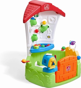 Step2 Toddler Corner House, Kids Playhouse, Indoor/Outdoor Playset, Play Gym with Kitchenette, Includes 15 Piece Toy Accessories, Made of Durable Plastic, for Toddlers 1  Years Old