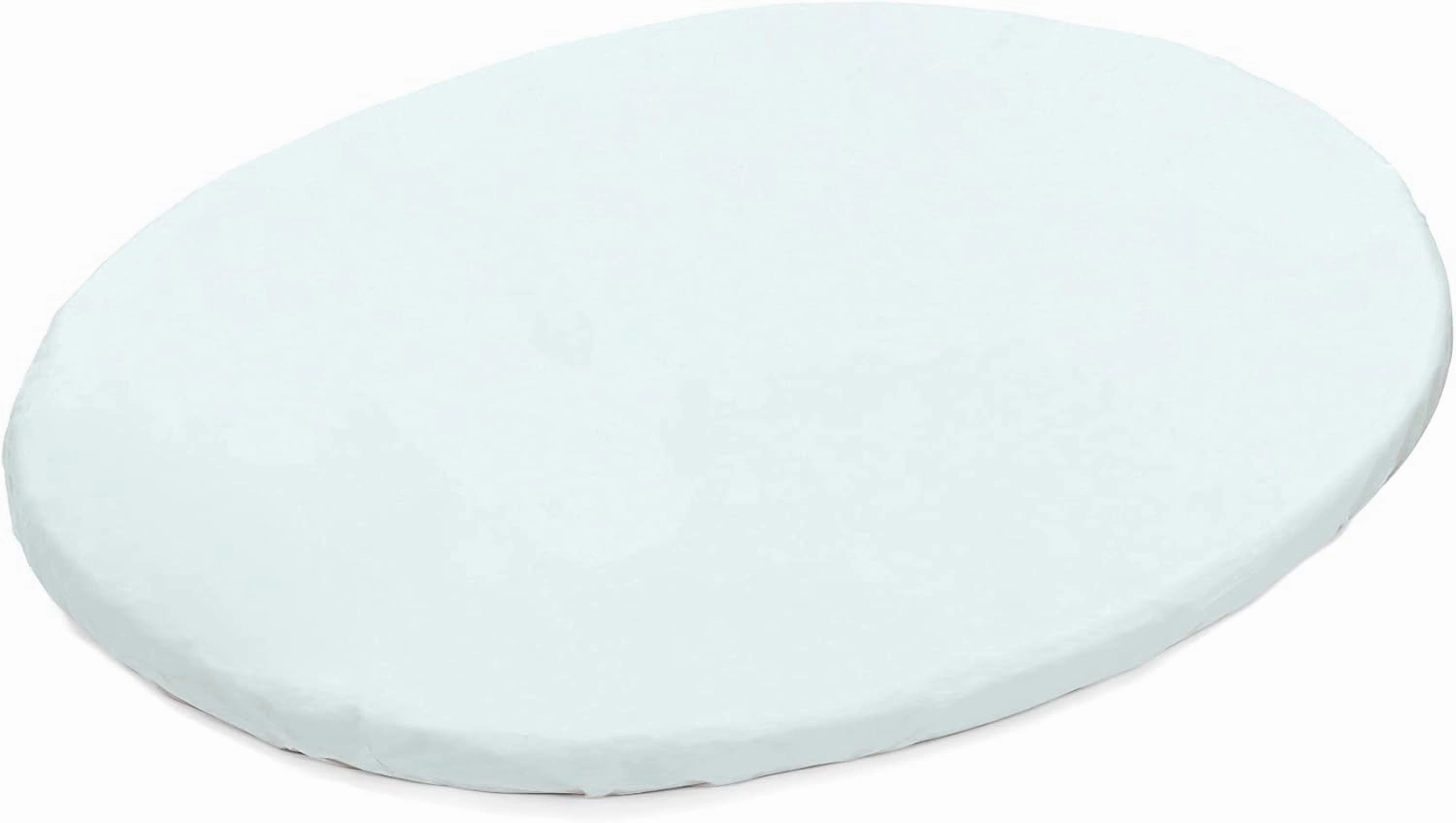 Stokke Sleepi Mini Fitted Sheet V2, Powder Blue - Compatible with Sleepi Mini V3-100% Fine Cotton Percale - Safe, Stylish & Washable