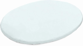 Stokke Sleepi Mini Fitted Sheet V2, Powder Blue - Compatible with Sleepi Mini V3-100% Fine Cotton Percale - Safe, Stylish & Washable