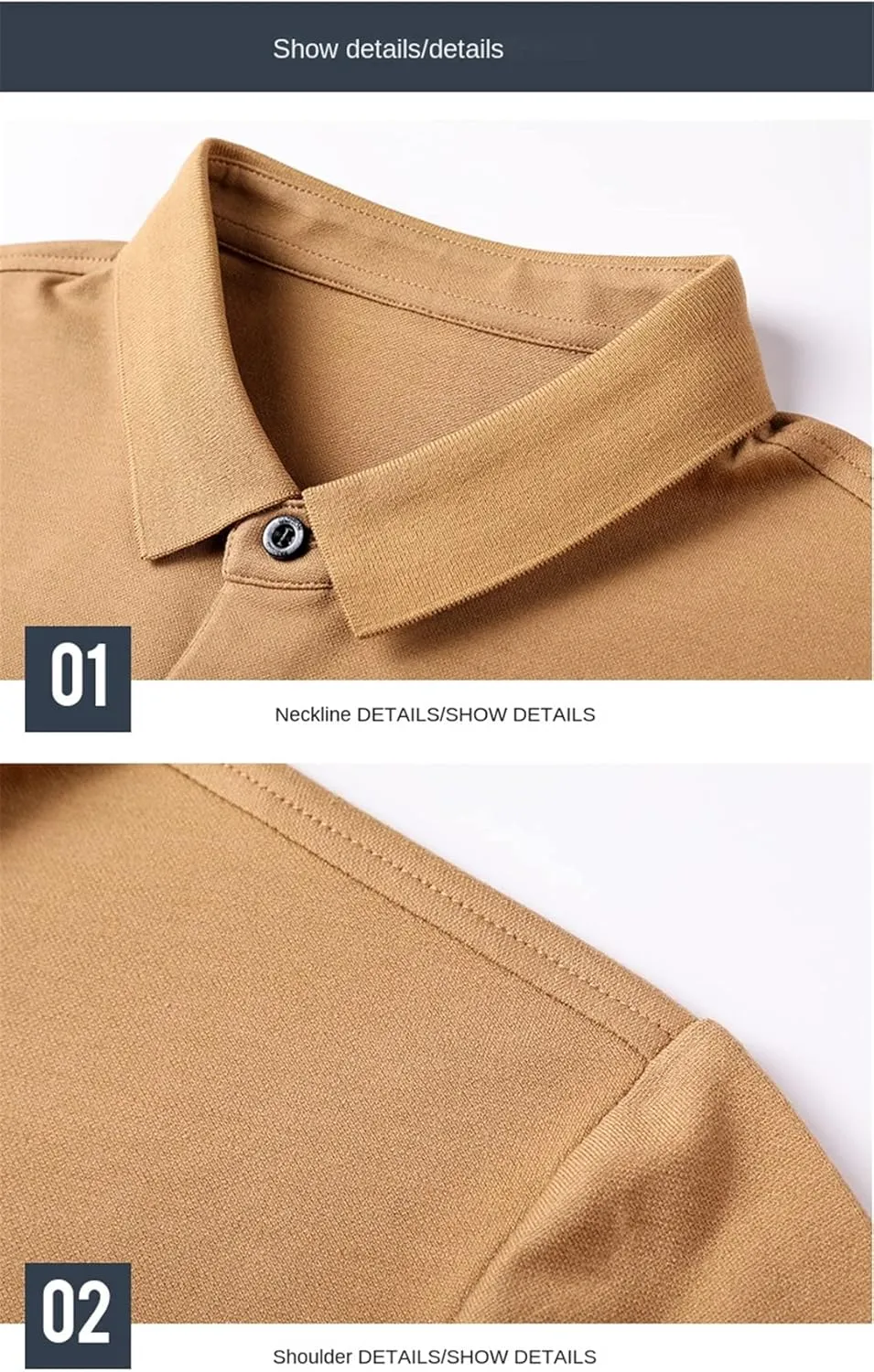 Striped Designer for Men Polo Shirt Classic Fit Casual Long Sleeve Tops