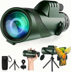 Stscope360 Monocular, 80x100 Monoculars for Adults High Powered Long Range with Phone Adapter & Tripod for Bird Watching Hunting Hiking Camping
