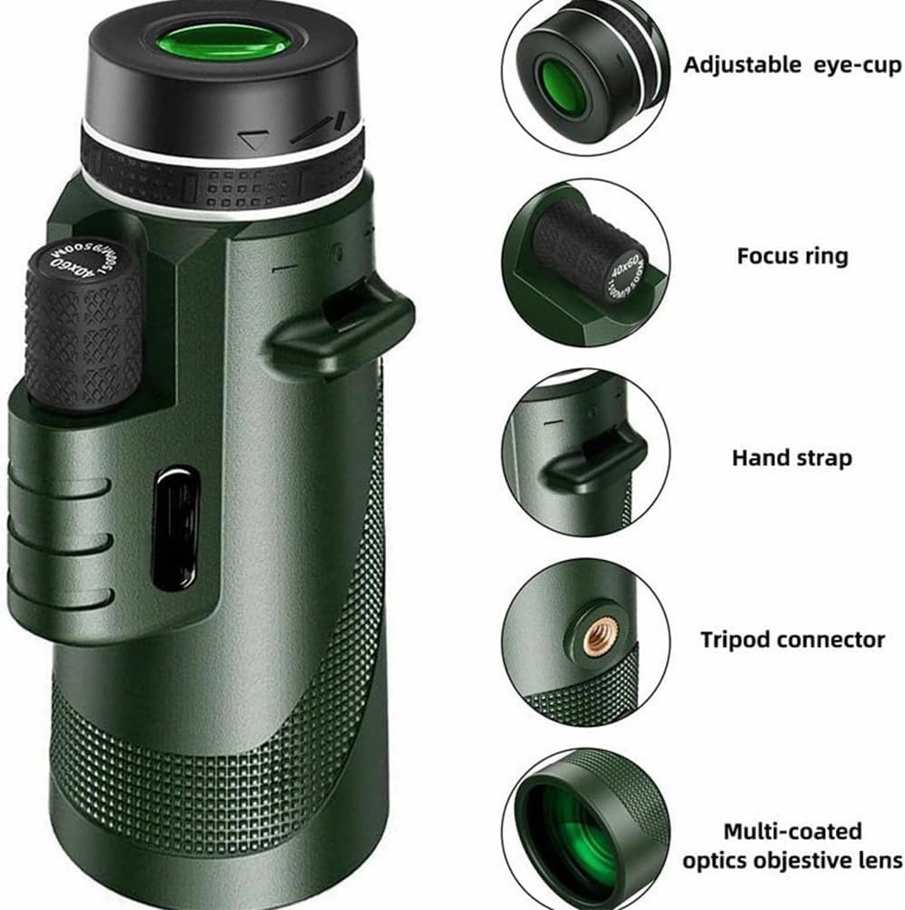 Stscope360 Monocular, 80x100 Monoculars for Adults High Powered Long Range with Phone Adapter & Tripod for Bird Watching Hunting Hiking Camping