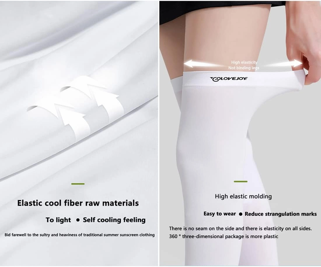 Summer Sun Protection Golf Socks UPF 50 ,Ice Silk Breathable Cool Long Thigh High Socks for School,Daily Wear,Cosplay.