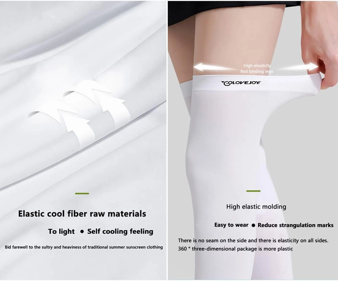 Summer Sun Protection Golf Socks UPF 50 ,Ice Silk Breathable Cool Long Thigh High Socks for School,Daily Wear,Cosplay.