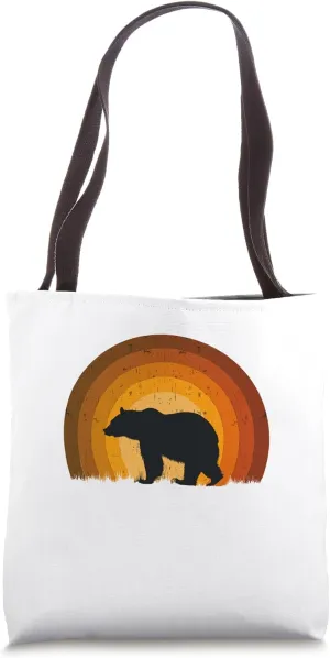 Sunset Stride Silhouette Gay Bear Tote Bag