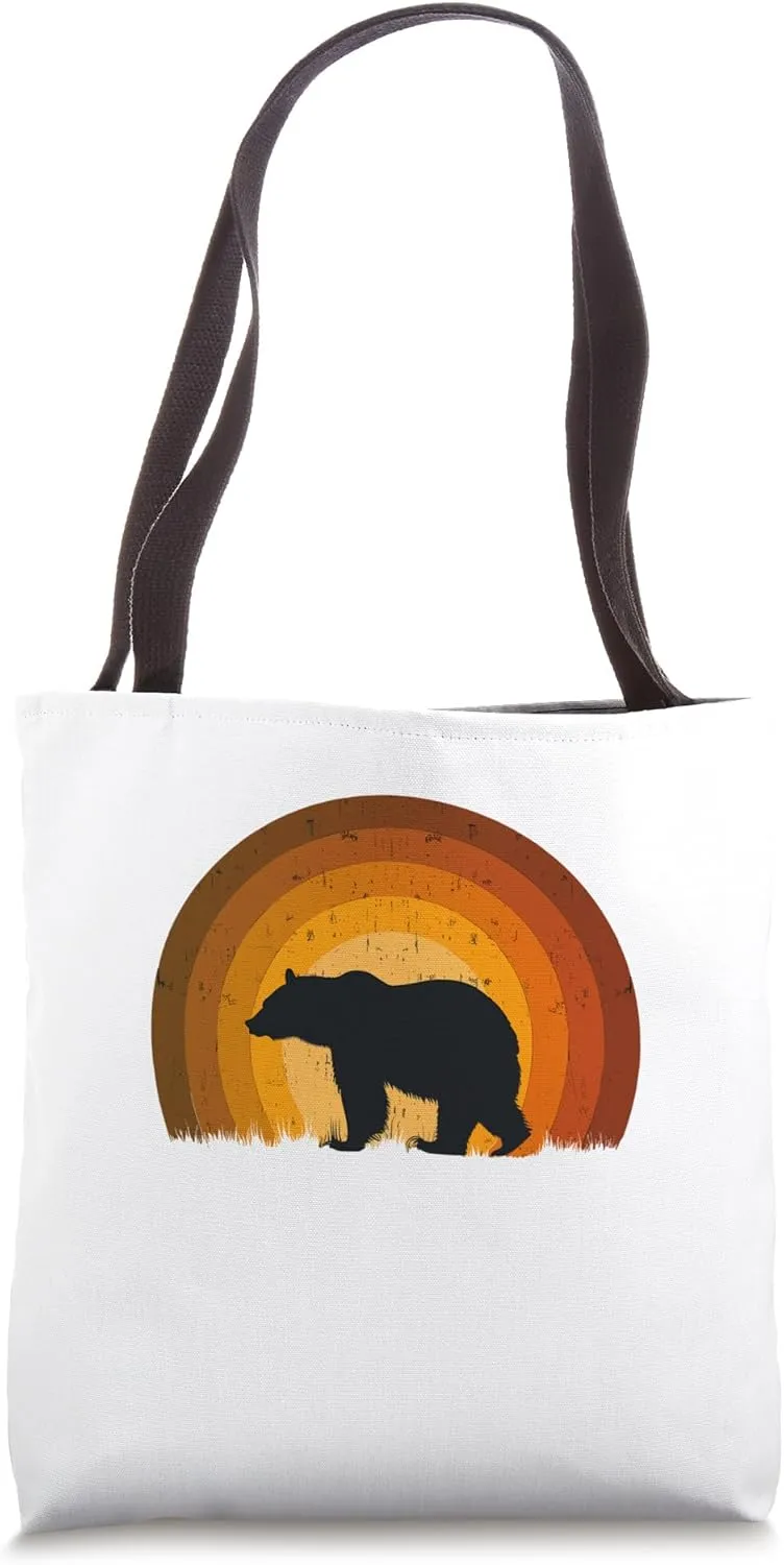 Sunset Stride Silhouette Gay Bear Tote Bag