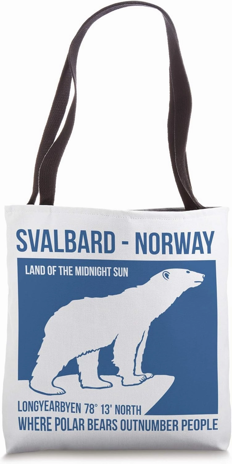 Svalbard Norway Polar Bears Longyearbyen Spitsbergen Aurora Tote Bag