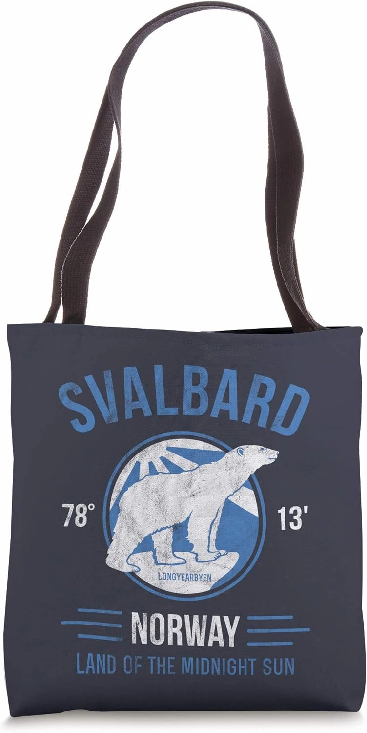 Svalbard Polar Bear Aurora | Longyearbyen Spitsbergen Norway Tote Bag