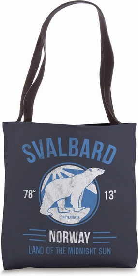 Svalbard Polar Bear Aurora | Longyearbyen Spitsbergen Norway Tote Bag