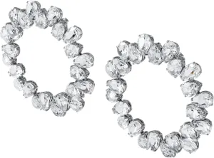 SWAROVSKI Millenia Pierced Hoop Earring Collection, Rhodium Finish, Clear Crystals