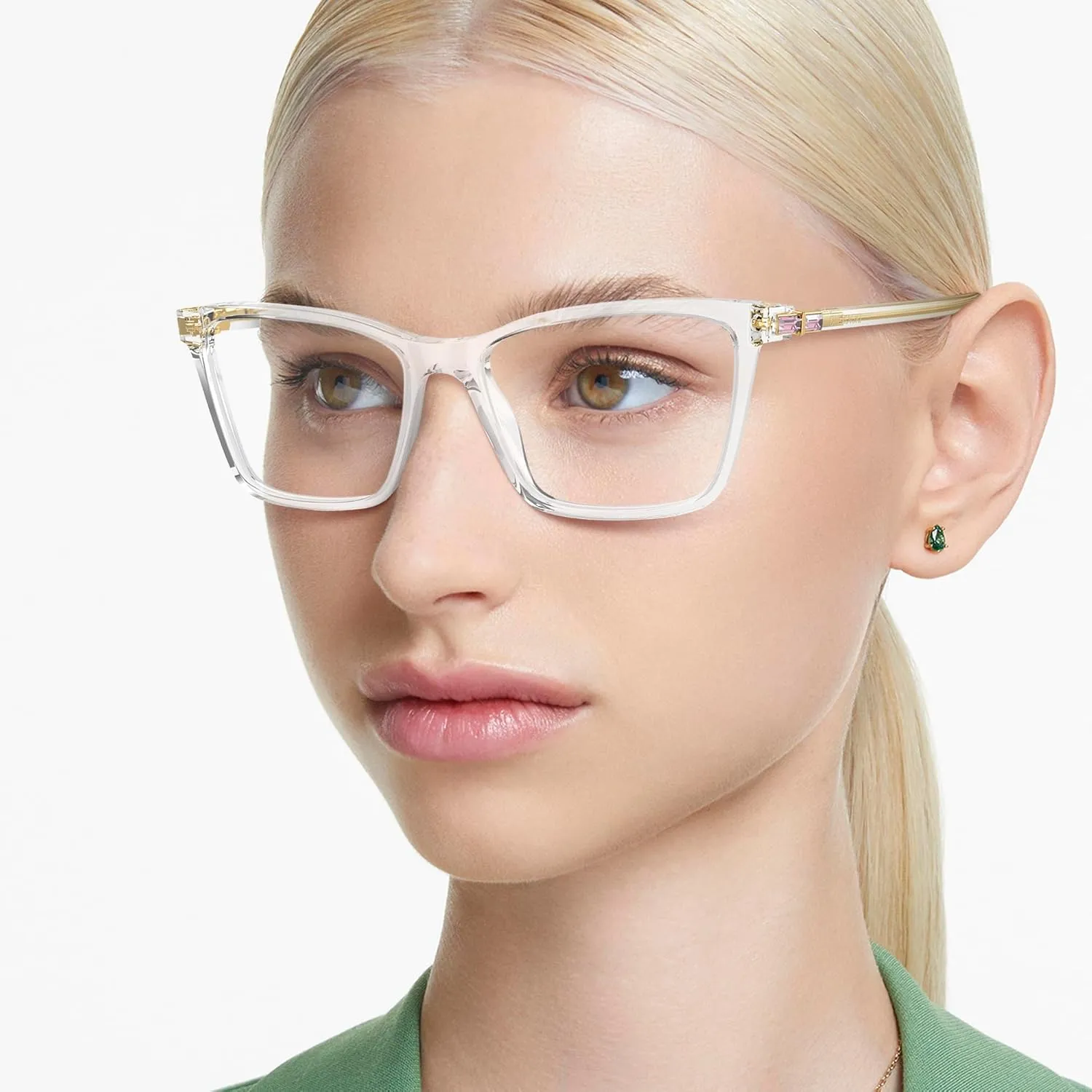 Swarovski Women's Sk2015 Rectangular Prescription Eyewear Frames