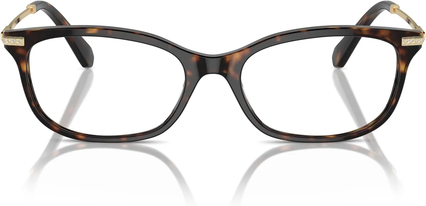 Swarovski Women's Sk2017f Low Bridge Fit Rectangular Prescription Eyewear Frames