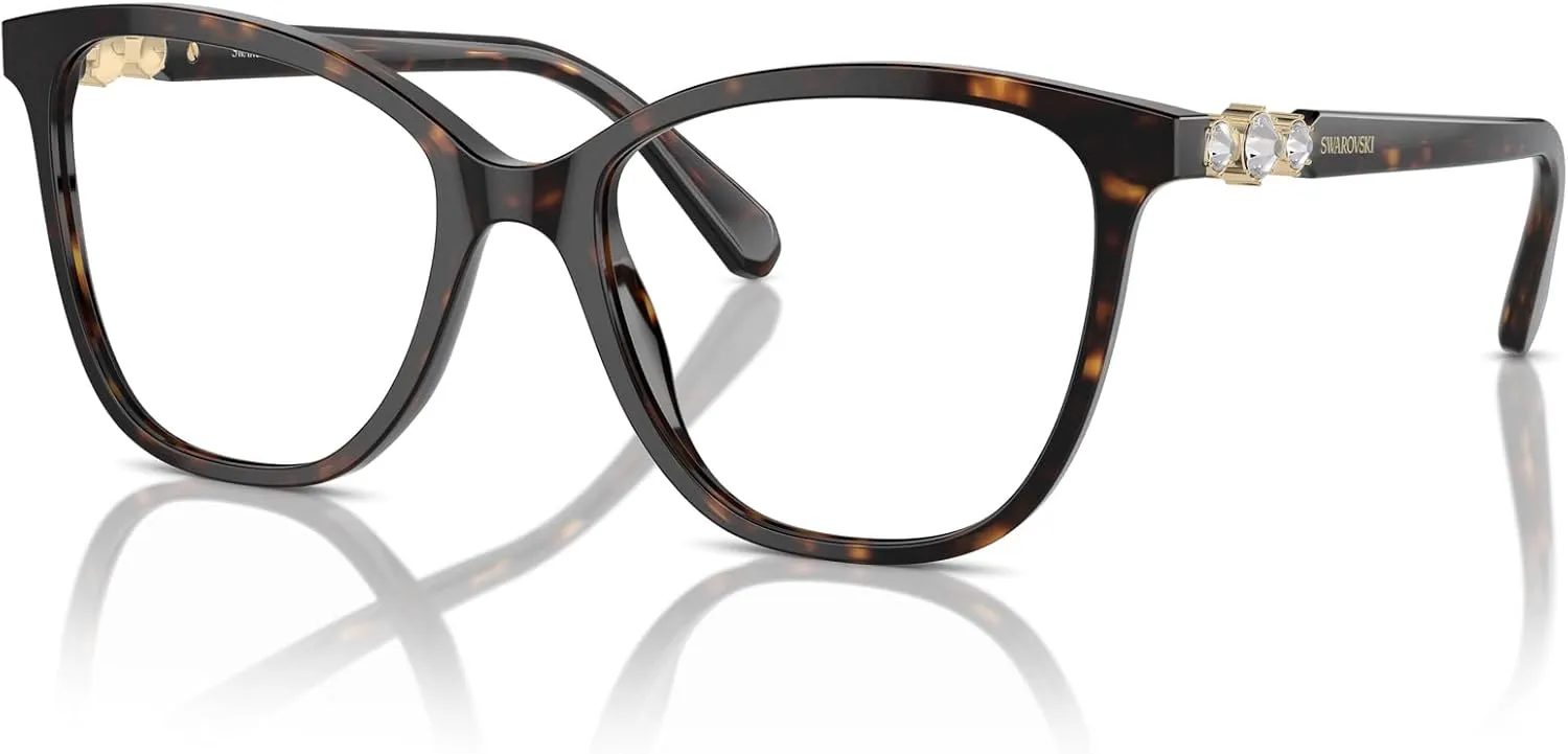Swarovski Women's Sk2020f Low Bridge Fit Square Prescription Eyewear Frames