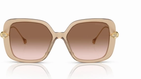 Swarovski SK6011 Sunglasses, Beige Transparent/Gradient Brown, 55 mm