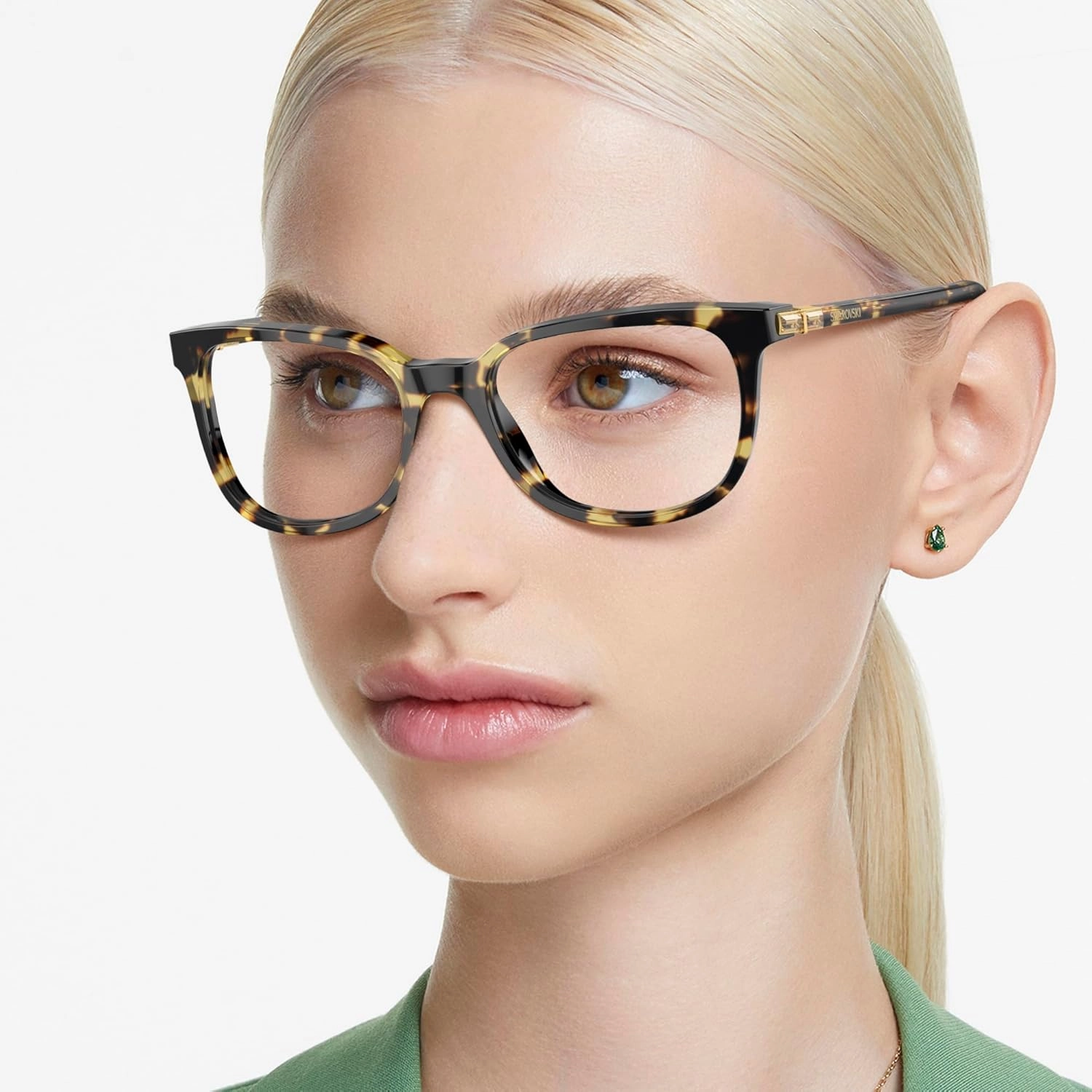Swarovski Women's Sk2003 Rectangular Prescription Eyewear Frames