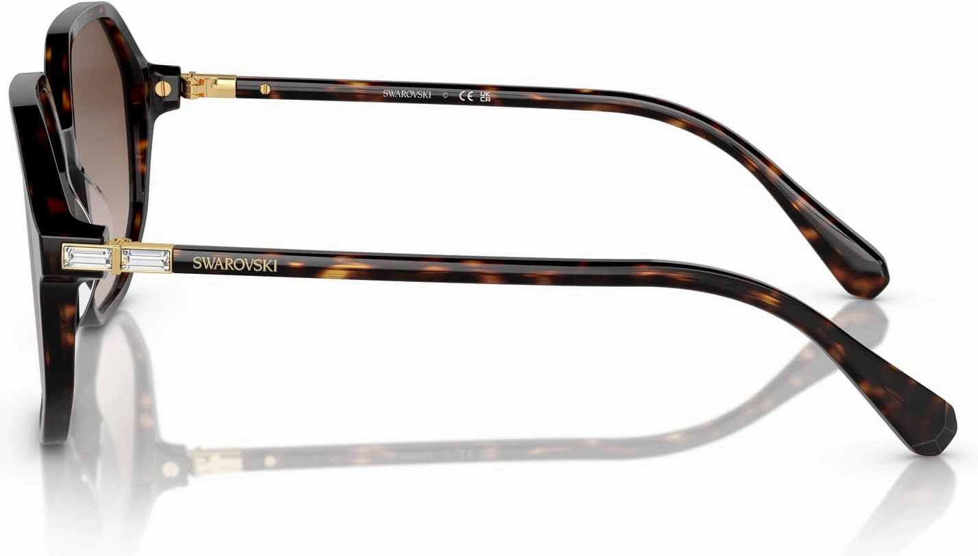Swarovski Women's Sk6003f Low Bridge Fit Octagonal Sunglasses