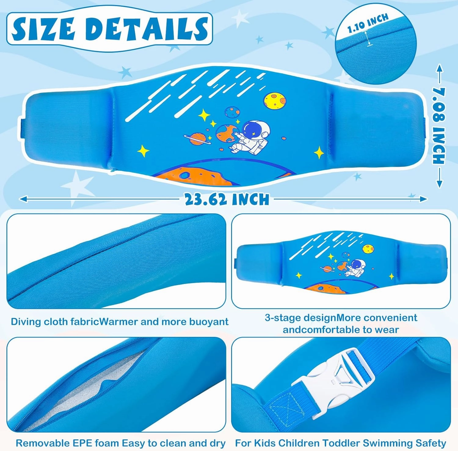 Swim Belt Swim Floating Belt with Adjustable Flotation EVA Foam Training Equipment Swimming Training Buoyancy Belts for Swimming Safety