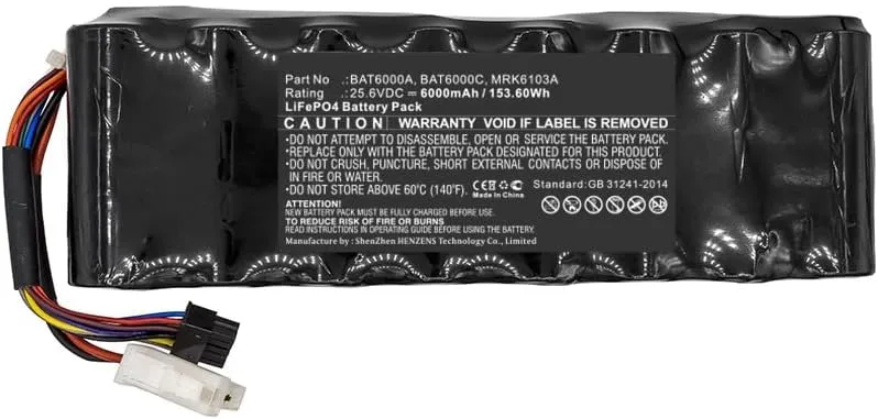 Synergy Digital Lawn Mower Battery, Compatible with Robomow Robot Mower TS1800 Lawn Mower, (LiFePO4, 25.6V, 6000mAh) Ultra High Capacity, Replacement for Robomow BAT6000A Battery