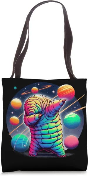 Tardigrade Water Bear Dabbing In Space Funny Microbiologist Tote Bag
