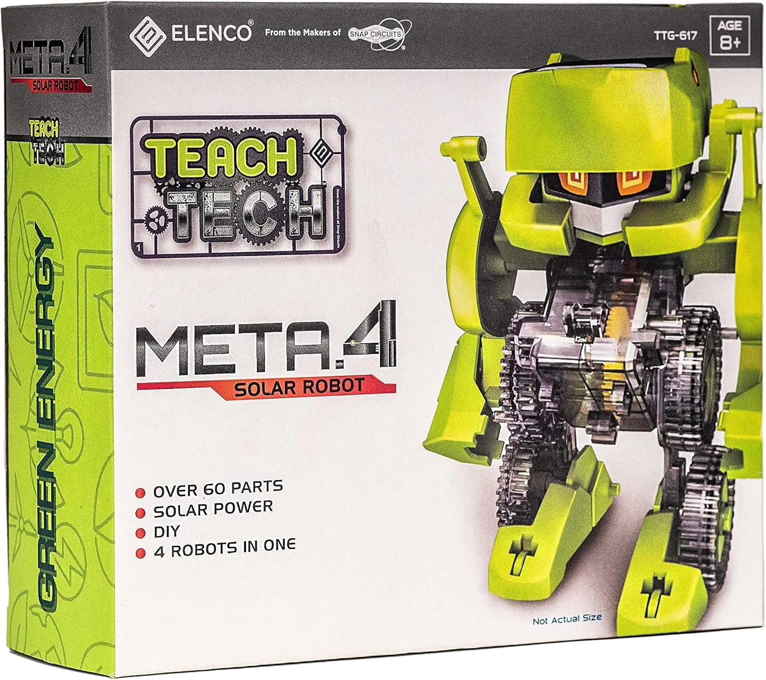 Teach Tech "Meta.4", Transforming Robot, STEM Solar Toys for Kids 8 