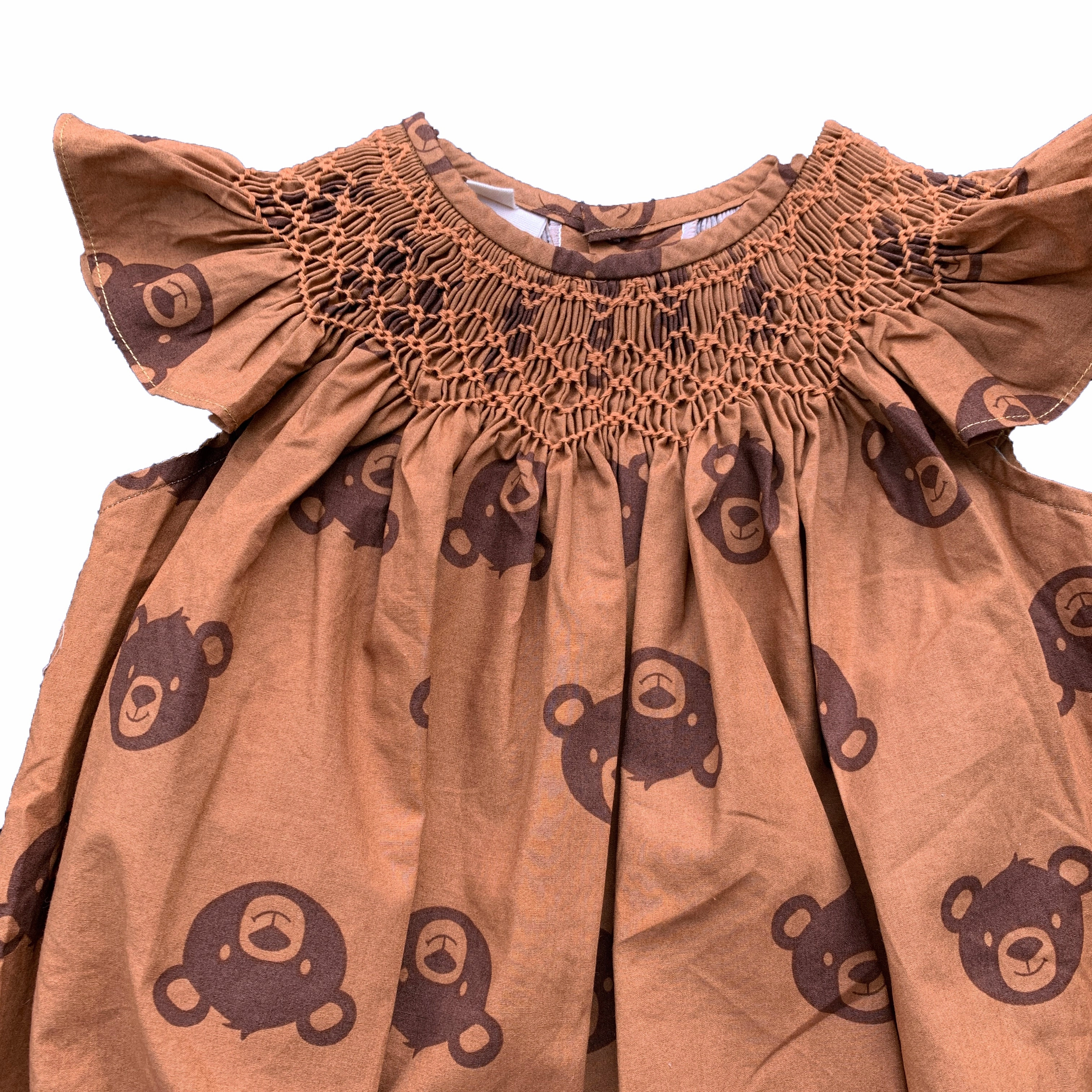 Teddy Bear Smocked Romper