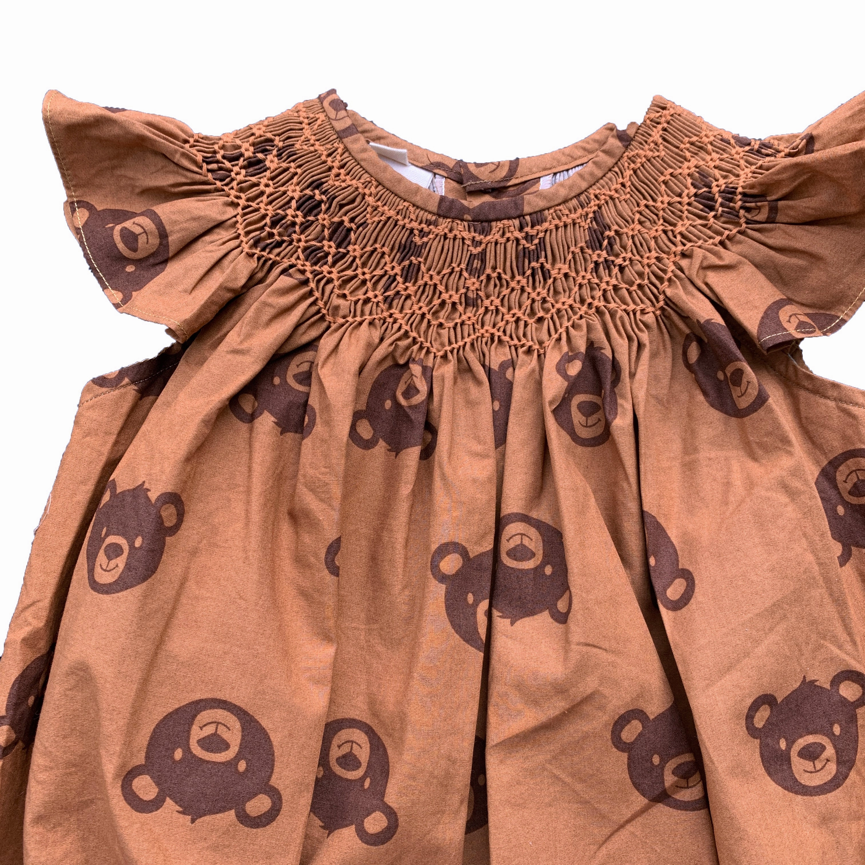 Teddy Bear Smocked Romper