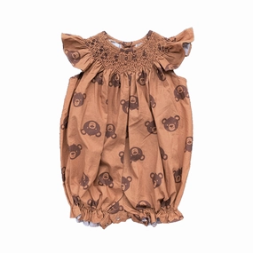 Teddy Bear Smocked Romper