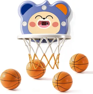 TEMI Indoor Mini Basketball Hoop for Toddlers Kids Boys Age 2 3 4 5 6, Toddlers Basketball Hoop with 4 Balls & Electronic Scoreboard, Toddler Boys Toys, Christmas Birthday Toys Gifts for Boys 3 4 5 6