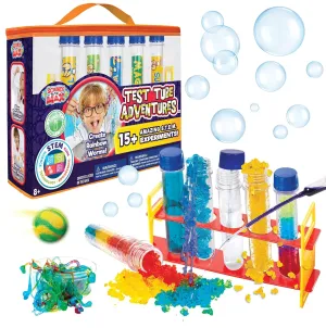 Test Tube Adventures Lab In A Bag By Be Amazing! Toys–Test Tube Science Kits For Kids–Science Toys For Kids-15 Experiments Included – Chemistry Kit For Boys & Girls – Ages 8 ,Original Version,BAT4420